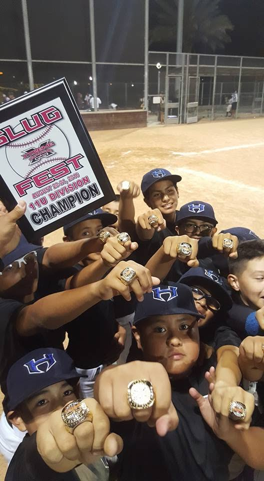 Slugfest champions with rings